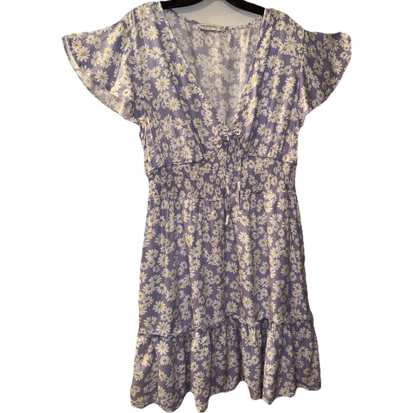 Other - Babydoll Dress Coquette Lilac Daisies Flirty  Cottagecore Hippie Jr Women's XXL